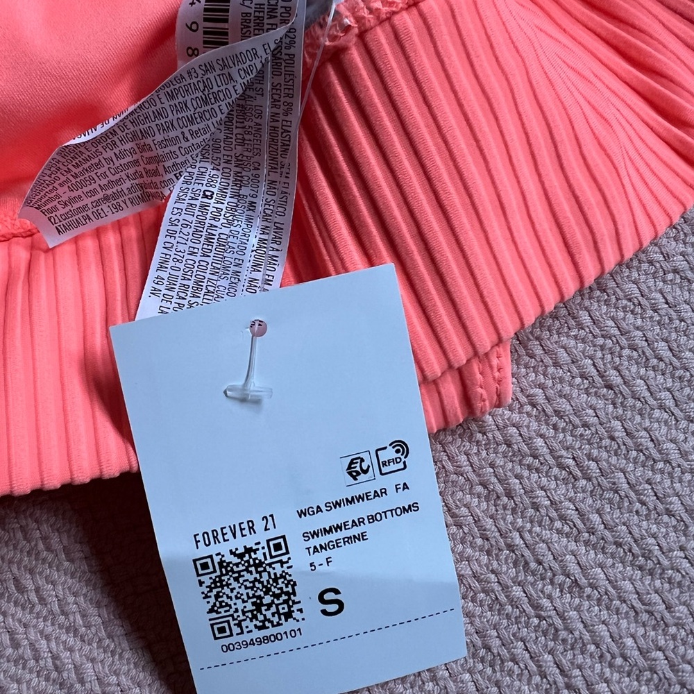 NWT neon ribbed high cut bikini bottom - Picture 4 of 5